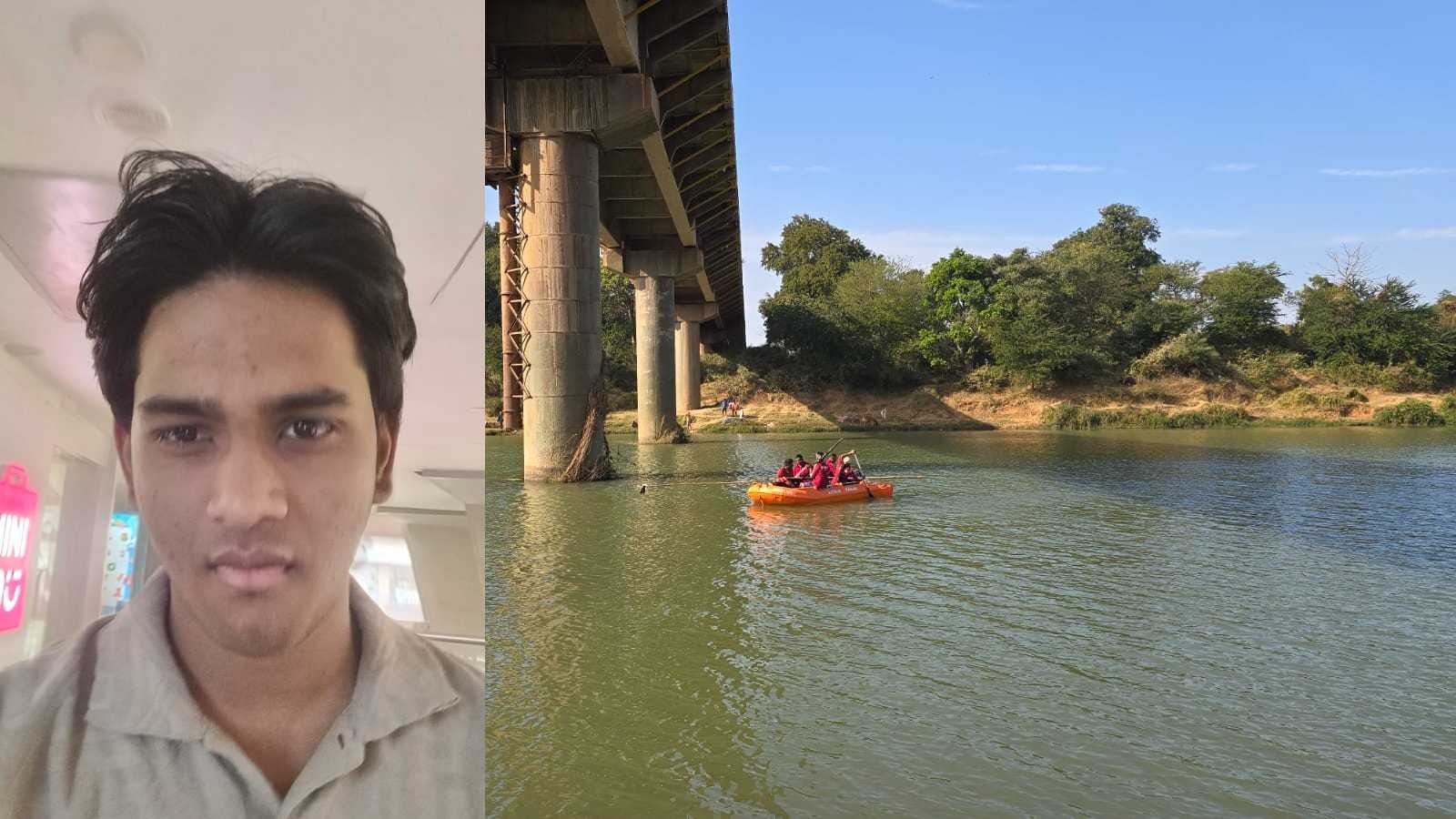 इंद्रावती नदी के नए पुल से 17 वर्षीय छात्र ने लगाई छलांग, तलाश जारी