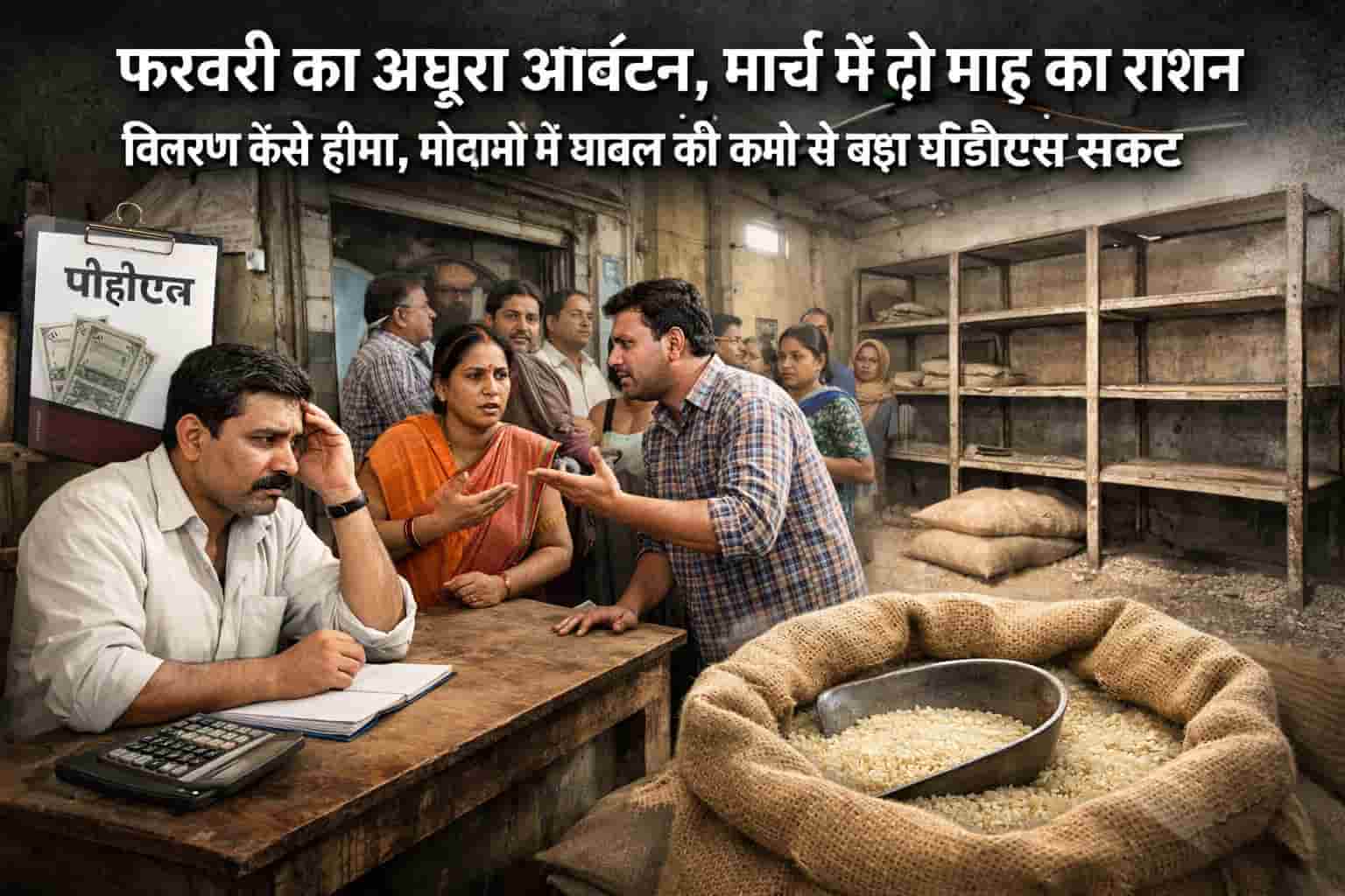 फरवरी का अधूरा आवंटन, मार्च में दो माह का राशन वितरण कैसे होगा, गोदामों में चावल की कमी से बढ़ा पीडीएस संकट